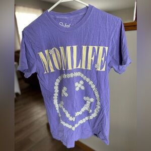 Purple 'Momlife' Graphic T-Shirt